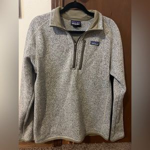 Patagonia grey fleece crew neck